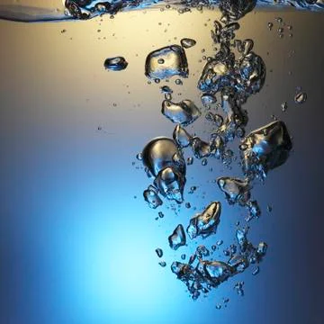 Water with air bubbles Stock Photos