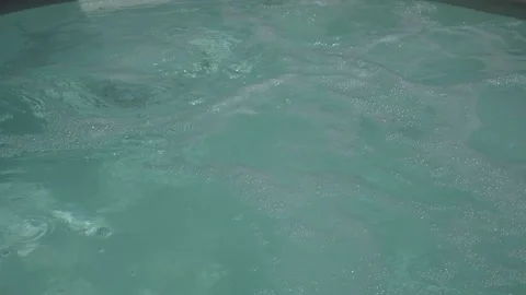 Water and bubbles in hot tub  Stock Footage