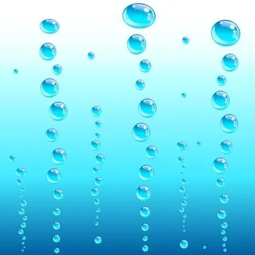 Water and bubbles Stock Illustration