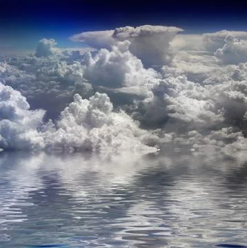 Water and clouds Stock Photos