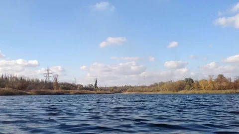 Water and clouds in the sky time lapse Stock Footage 93420301