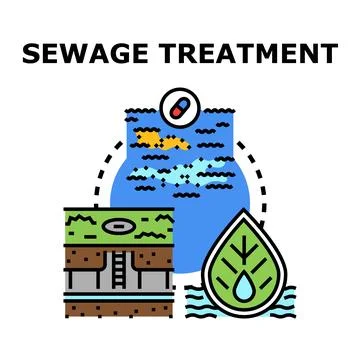 Water and environmental purification system protecting nature Stock Illustration