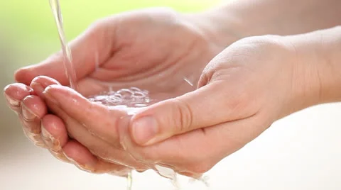Water and hands Stock Footage 23360128