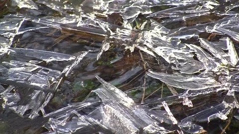 Water and ice Stock Footage 83844552