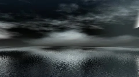 Water and moon 01 스톡 동영상 10724020