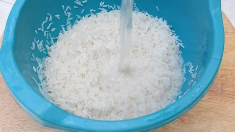 Water and rice Stock Footage 82530690