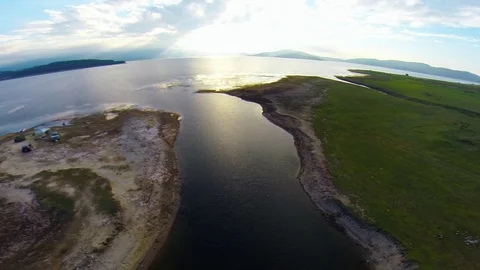 Water and sunset Video stock 81695713