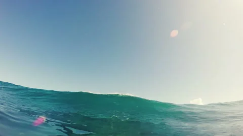 Water angle of tropical blue ocean wave breaking Stockbeeldmateriaal 54424788