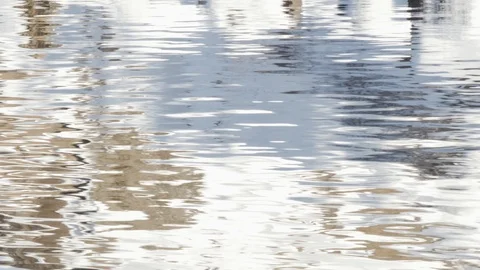 Water Background 4k - Winter Landscape Surface Reflections - Sunny Day Stock Footage 119691085