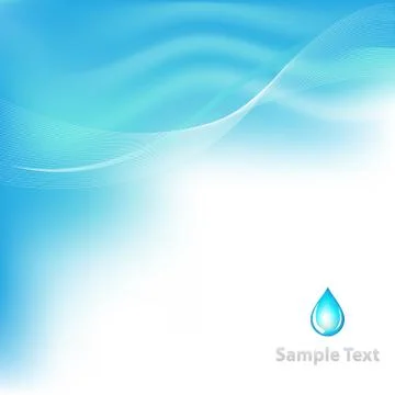 Water background with drop Stock Illustration