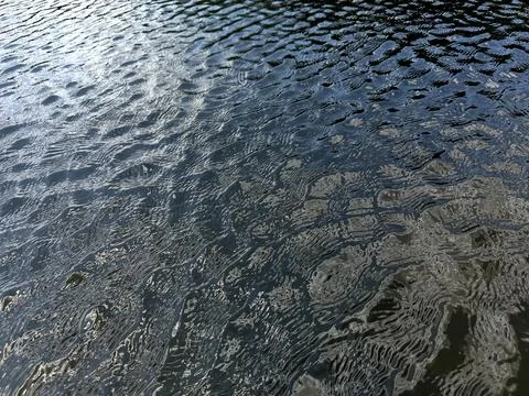 Water background - ripples on the river surface Stock Photos