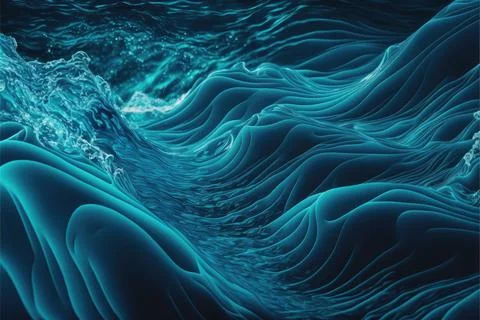 Water background, wave, transparent texture, Made by AI Stock Illustration