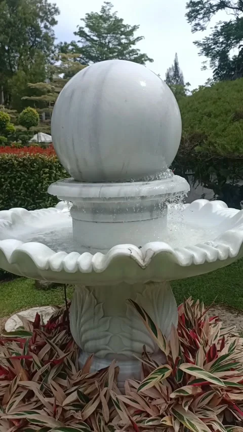 Water ball display in the yard Stock Footage 217973461