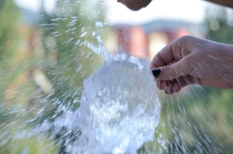 Water balloon explosion 写真素材