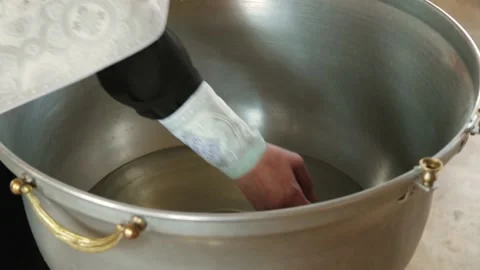 Water for baptism Stock Footage 130398568