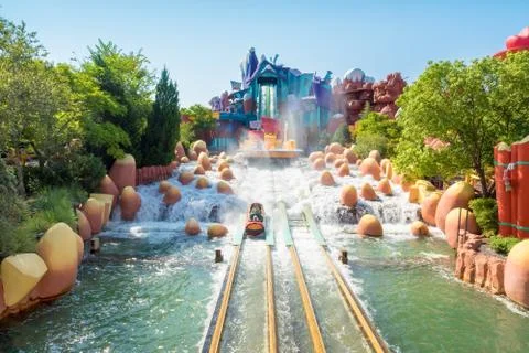 Water based ride  at universal studios islands of adventure Stock Photos