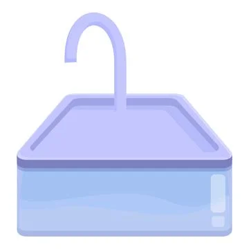 Water basin icon cartoon vector. Drinker space animal Stock Illustration