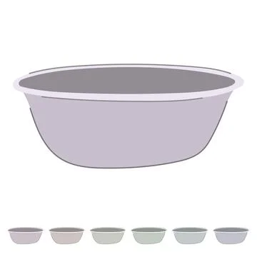 Water basin plastic vector cartoon graphic Stock Illustration