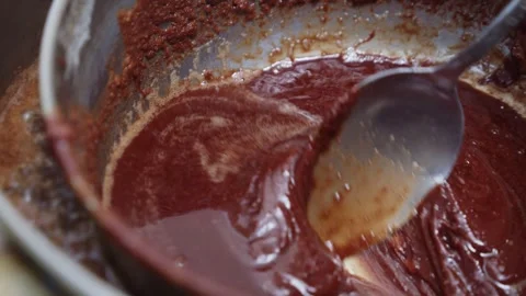 Water bath for chocolate Stock Footage 286839207