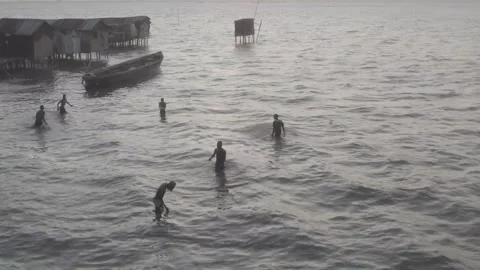 Water bath drone clip 스톡 동영상 207736040