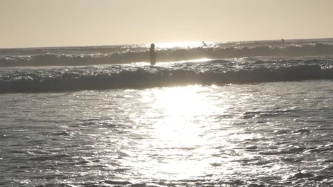 In Water At Beach Stock Footage 123452469