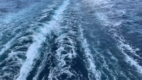 Water behind cruise ship engine Stock Footage 143211510