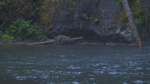 Water Below a Waterfall Stock Footage 91264422