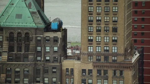 Water Between Buildings In NYC Stock-Footage 74279595