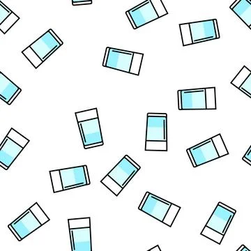 Water beverage drink vector seamless pattern Illustrazione stock
