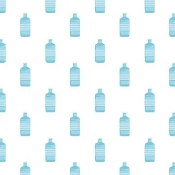 Water big bottles containers pattern background Stock Illustration