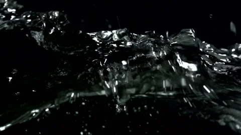 Water on black background Stock-Footage 210229030