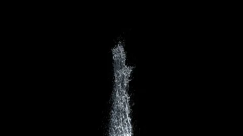Water Blast Explosion in slow motion with alpha Stock Footage 37337987