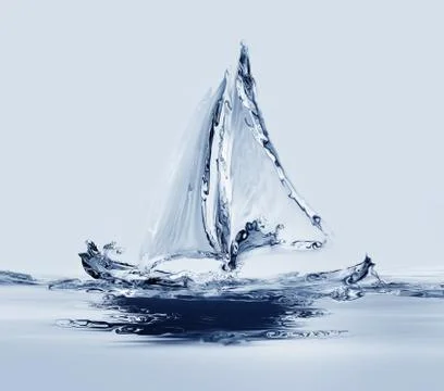Water Boat Stock Illustration