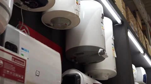 Water boiler in the store Stock Footage 260355866