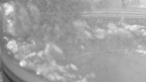 Water Boiling Bubbles Rising Slow Motion 1 Stock Footage 97300336