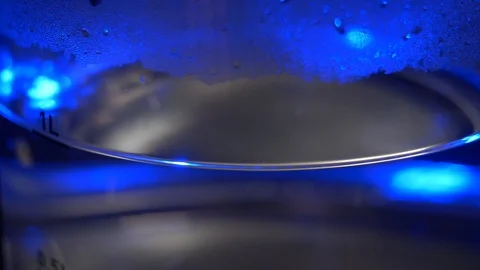 Water boiling in electric kettle Stock Footage 101670376