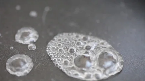 The water is boiling on the pan , sponge texture background Stock Footage 113406940
