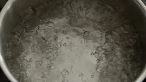 Water Boiling in Slow Motion Video stock 150054378