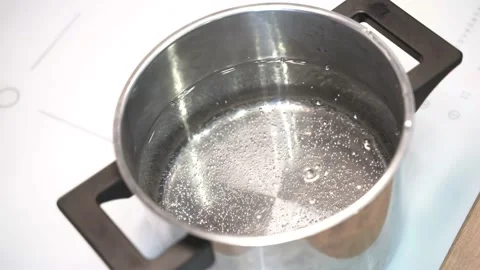 The water boils in the pot Stock Footage 148552913