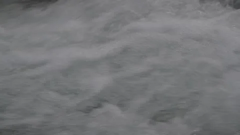 Water boils in a rapid mountain stream Stock-Footage 124666839