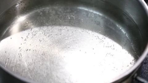 The water boils in a saucepan Stock Footage 73981499