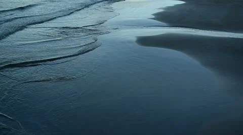 Water on the border of sand 02 스톡 동영상 12642225