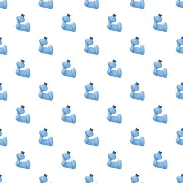 Water bottle bicep shape seamless pattern Stock Illustration