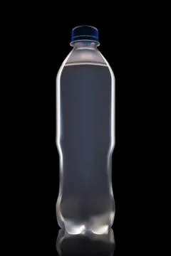 Water bottle on black Stock Illustration