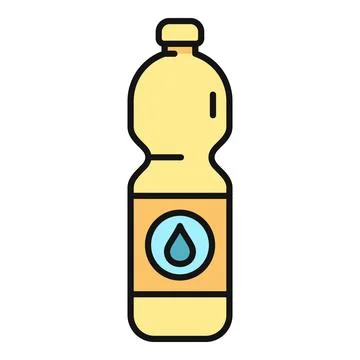Water bottle containing liquid with drop icon 스톡 일러스트