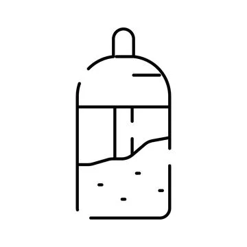 Water bottle containing liquid for hydration or drinking 스톡 일러스트