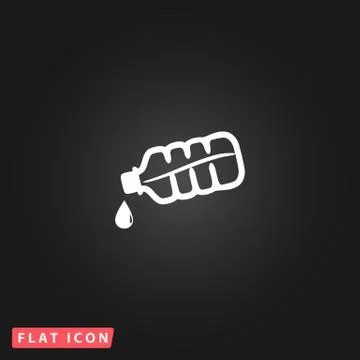 Water bottle with drop icon Stock Illustration