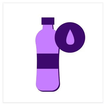 Water bottle flat icon Stock Illustration