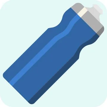 Water Bottle flat icon. Stock Illustration
