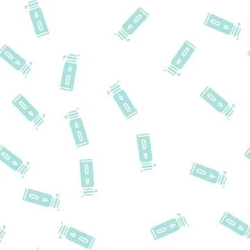 Water bottle glyph seamless pattern Stock Illustration